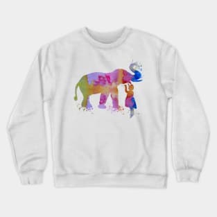 elephant and child Crewneck Sweatshirt